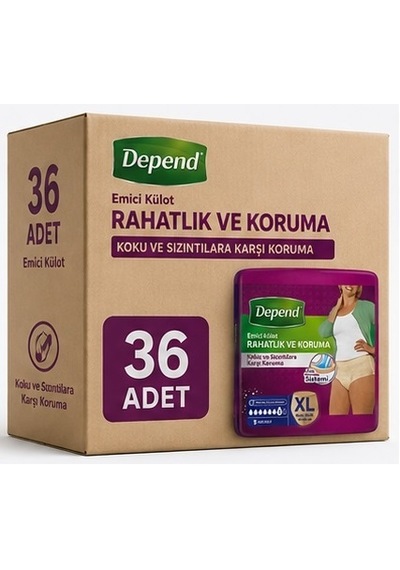 Depend Emici Külot Yetişkin Bezi Xl - Extra Large Kadın 36 Adet