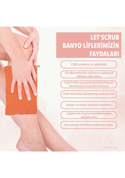 Let'scrub Tüm Cilt Tiplerine Uygun Süper Esnek Banyo ve Duş Lifi
