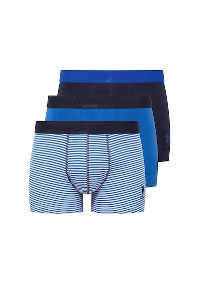 U.S. Polo Assn. U.s Polo Assn. 80504 Erkek Pamuklu 3'lü Boxer-saks&lacivert&baskılı Saks