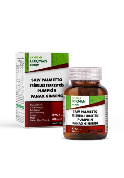 Akhisar Lokman Hekim Saw Palmetto Cüce Palmiye Takviye Edici Gıda 60 Kapsül