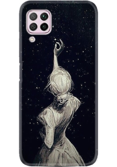 Huawei P40 Lite Kilif Resimli Silikon Kilif Star Woman 1332 522863902