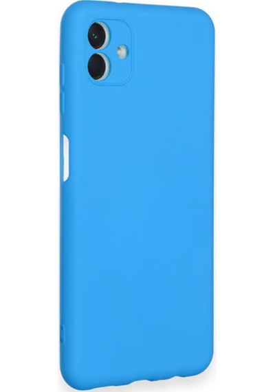 Samsung Uyumlu Galaxy A04 Kılıf Premiums Silikon Arka Kapak Mavi