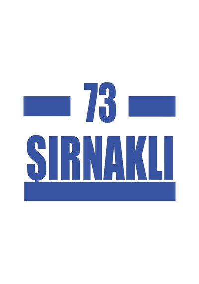 73 Şırnaklı Araba Sticker 17x17 Cm Mavi