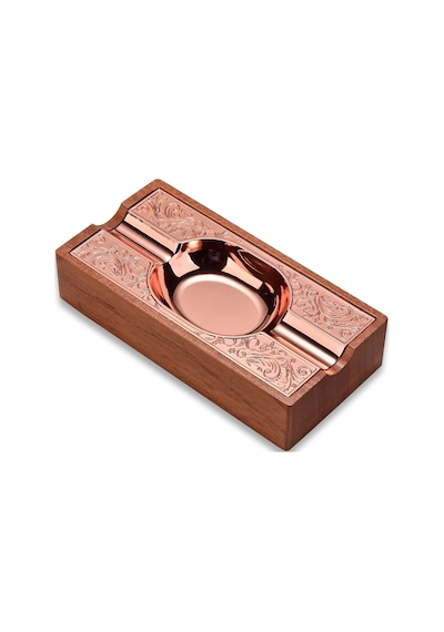 Cigarloong Damascus Ahşap Puro Küllüğü Rosegold 2li