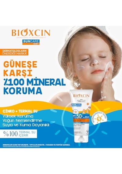 Bioxcin Hassas Ciltler İçin Çok Yüksek Korumalı Mineral Güneş Kremi Bebek 50 Spf 100 Ml
