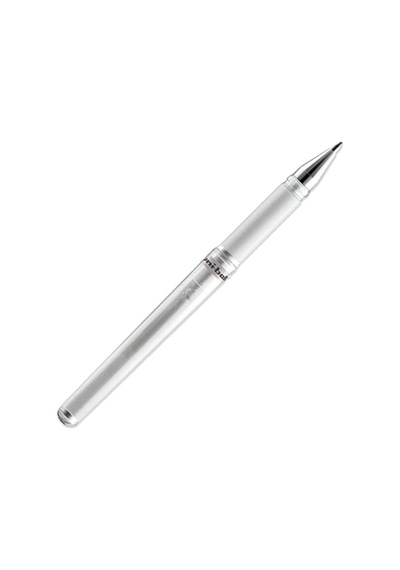 Signo Pen Geniş Metalik Jel Mürekkep Rollerball - Metal 1 Mm Uç Ucu 0,65 Mm Kauçuk Saplı Çizgi Genişliği - Um-153 - 6'lı Paket - Beyaz, Gümüş Ve Altın 165-Koyu Yeşil