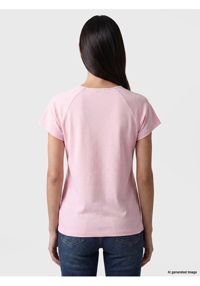 Lcw Everyday Pembe V Yaka %100 Pamuklu Kadın Tişört