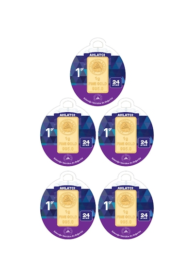 Ahlatcı Kuyumculuk 24 Ayar-5 Gram Külçe Altın (5x1)