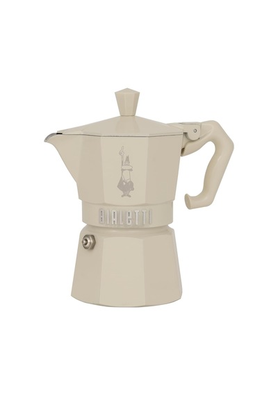Bialetti - Exclusive: 3 Cups Ocak Üstü Espresso Pişirici - 130ml - Krem Renk - Alüminyum Gövde - Patentli Güvenlik Valfi - Tüm Ocak Türleri İçin Uygundur İndüksiyon Hariç Sku: Smg8690010540683