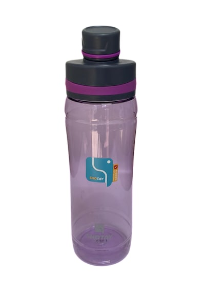780 Ml Plastik Motivasyon Matarası Kilitli Ve Taşıma Kulplu Koyu Mor