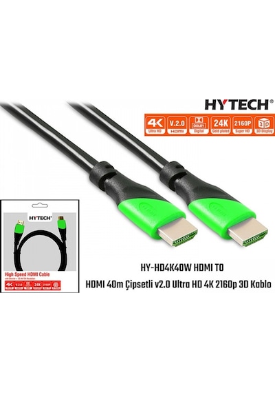 Hytech 40-metre HY-HD4K40W HDMI  v2.0 Ultra   D 4K 2160p 3D Kablo