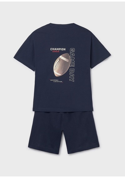 Mayoral Erkek Çocuk Penye Şort Tshirt Takım Lacivert