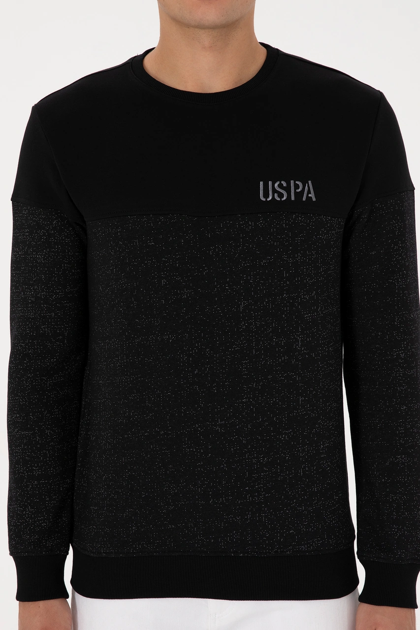 U.S. Polo Assn. Erkek Regular Fit Bisiklet Yaka Siyah Sweatshirt 50316380-VR046