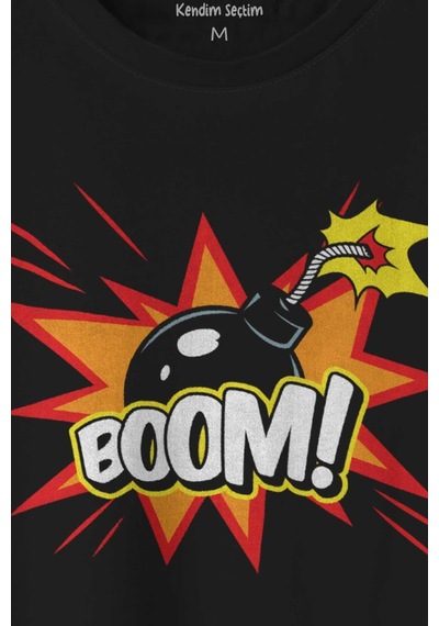 Boom Bomba Eğlenceli Funny El Bombası Baskılı Tişört Unisex T-shirt 001