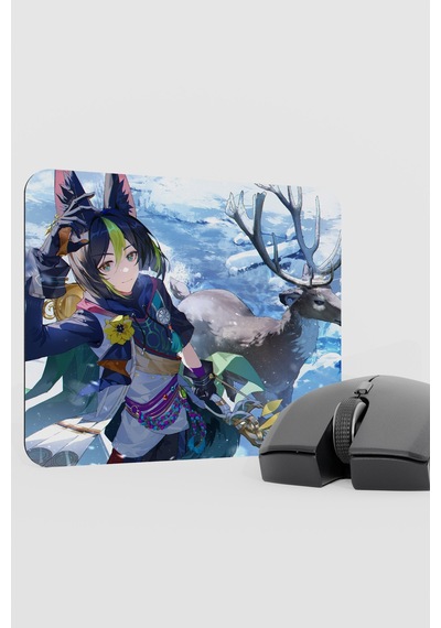 Tighnari Genshin Impact Anime Gacha V1 - 22x18 Gaming Mouse Pad Fare Altlığı