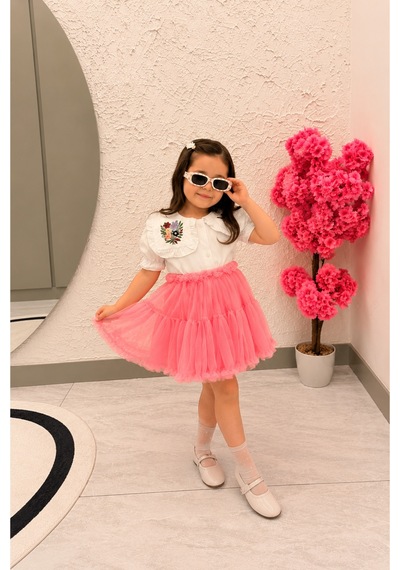 Genel Markalar Luniva Butik Kız Çocuk Nakış Detaylı Gömlek Ve Tül Etek Takımı Pembe / Lila / Lacivert Seçenekli Pembe Genel Markalar Luniva Butik Kız Çocuk Nakış Detaylı Gömlek Ve Tül Etek Takımı Pembe / Lila / Lacivert Seçenekli Pembe