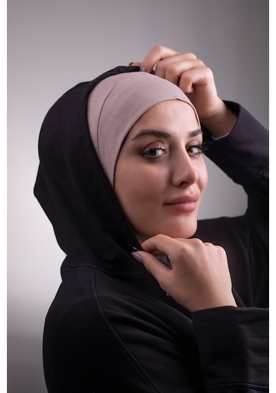 Hürrem Bone Vizon Pratik Hazır Geçmeli Bone Viskon Kumaş Hijab Spor 2106_10 Vizon