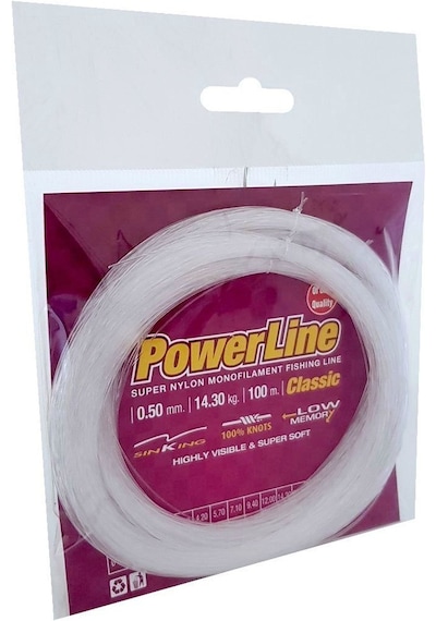 Powerline Classıc 100 Mt Poşet Misina Beyaz 0,20 Mm