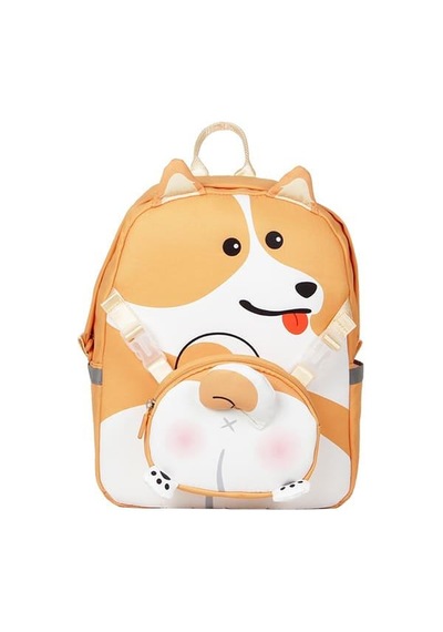 Supercute Two İn One Sırt Çantası - Shiba Dog Turuncu