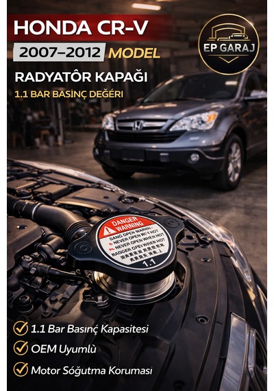 Honda Cr-v 2007 2012 Uyumlu Oem Radyatör Kapağı 1.1 Bar