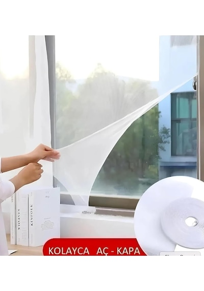 Pencere Sinekliği, Yapışkan Bantlı Çift Kanat 125x150 Standart