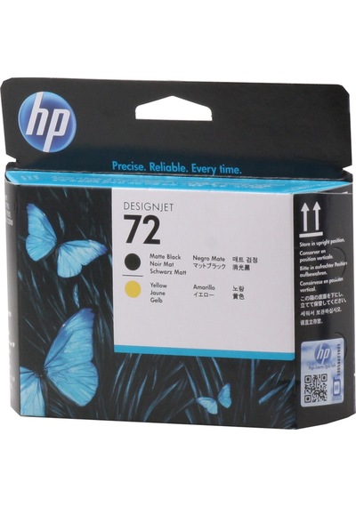 Hp 72 Matte Black Yellow Mat Siyah Sarı Baskı Kafası C9384A