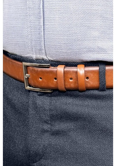 N Trend Kahverengi Hakiki Deri 4 Cm Casual Erkek Kemer Kahverengi