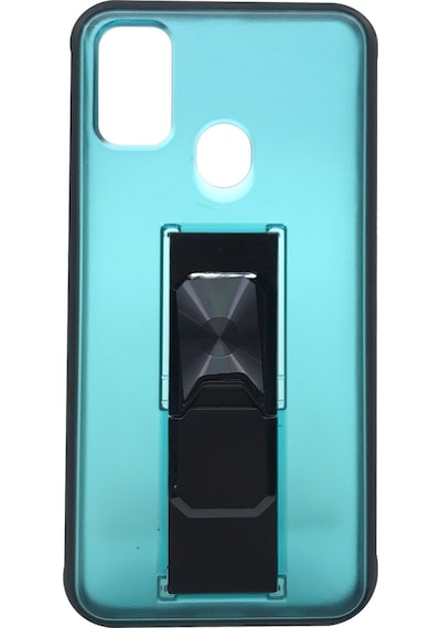 Nettech Samsung Galaxy M21 Uyumlu Microcase Mıknatıs Yüzüklü Arka Koruma Kılıf - Siyah Siyah