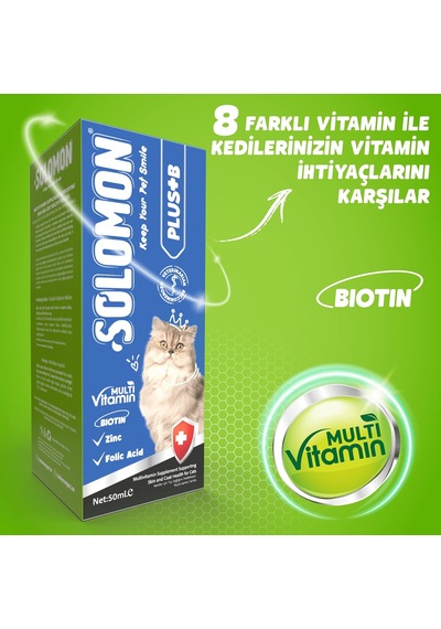 Plus+b Kediler İçin Tüy Dökümünü Azaltan Besleyen Tüy Döküm Önleyici Multivitamin Damla