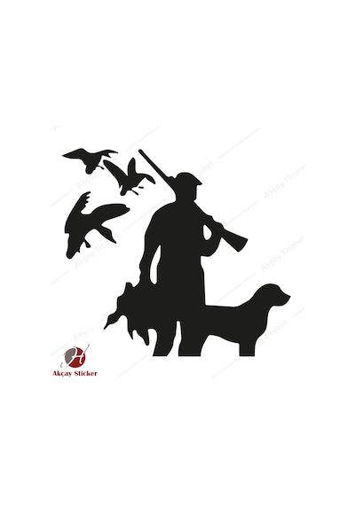 Avcı Sticker Ördek Avı Sticker Çulluk Avı Sticker Oto Sticker