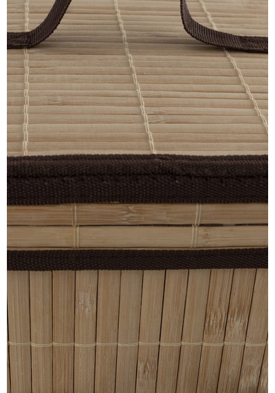 Koza Home Meander Doğal Bambu Kirli Çamaşır Sepeti 32x32x45 Cm 4589 Natural