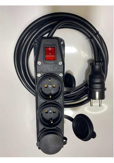Mutlusan 3'lü Anahtarlı Priz 3x1.5 mm Uzatma 20 MT