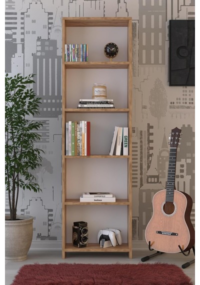 Abete - 5 Raflı Kitaplık/atlantik Çam Çok Renkli