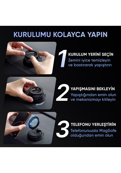 Mag360 Magsafe İle Uyumlu Araç Telefon Tutucu 2 Mixed