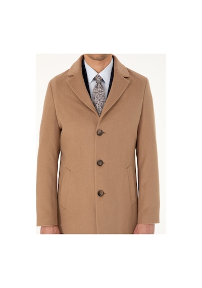 Pierre Cardin Camel Ex. Slim Fit Kaşe Kaban 50291017-vr015