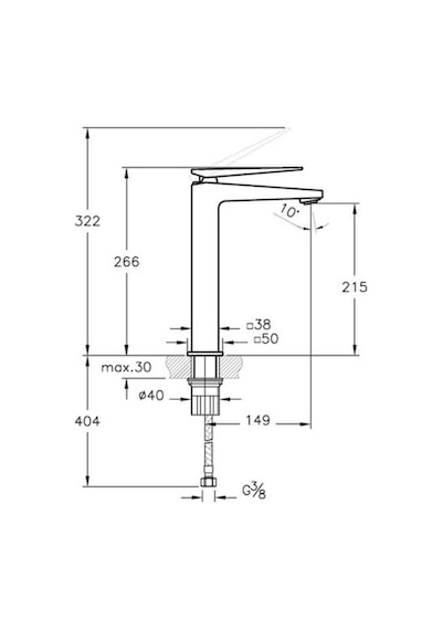 Artema Brava A42610 Yüksek Lavabo Bataryası
