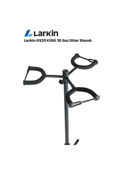 Larkin Gs30 Kilitli Çoklu 3lü Üçlü Gitar Bağlama Standı Sehpası