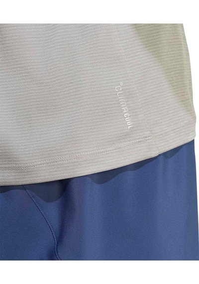 Adidas Run Essentials Erkek Gri Yuvarlak Yaka Tişört Medium Grey Heather