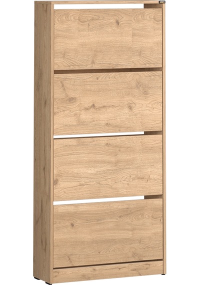Flat Duo 4 Katlı Geniş Ayakkabılık - Florida Meşe 73x157x26 Cm Meşe