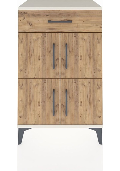 Hyperion Komodin Tek Raflı Tek Çekmeceli 4 Kapaklı 60x44x96 A... Aytaşı
