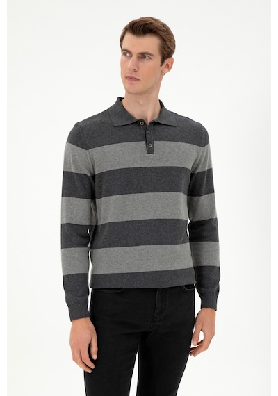 U.s. Polo Assn. Erkek Antrasit Melanj Kazak /triko 50297019-vr081 Antrasit Melanj Antrasit Melanj