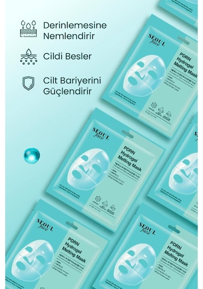 Dermal Pdrn Ve Cica Nemlendirici Yatıştırıcı Eriyen Maske Seti Kore Maske Seti 34 Gr.