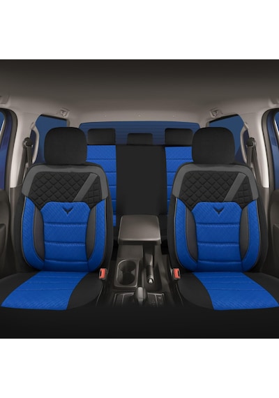 Minderland K1 - Dacia Duster İle Uyumlu Koltuk Kılıfı, Tam Takım/mavi