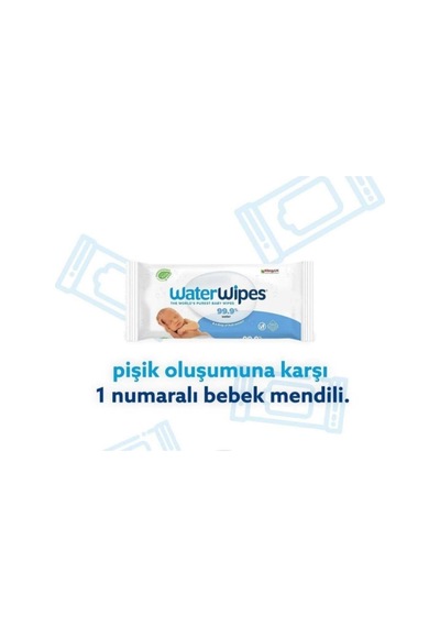 Waterwipes Doğal Yeni Bio Islak Mendil 12X60 -720 Yaprak