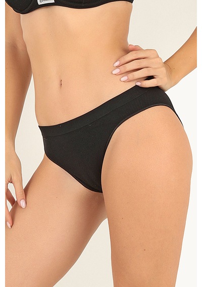 Doremi Seamless Normal Bel Kadın Slip Siyah