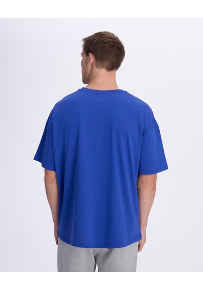 Kappa Chibaf Tee Erkek Mavi Oversize Tişört