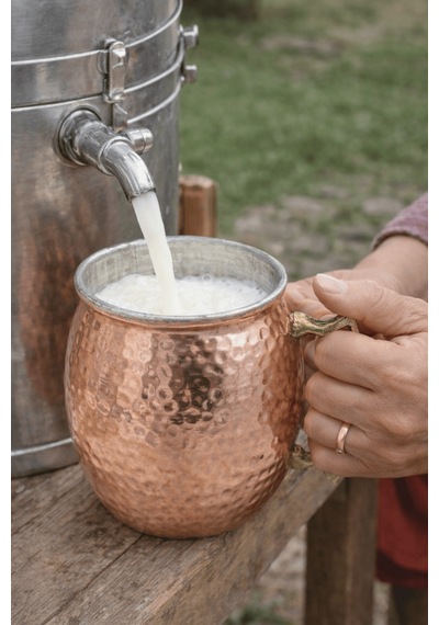 530 Ml. El Yapımı Bakır Ayran Kupası - Moskova Mule Bardak Bakır