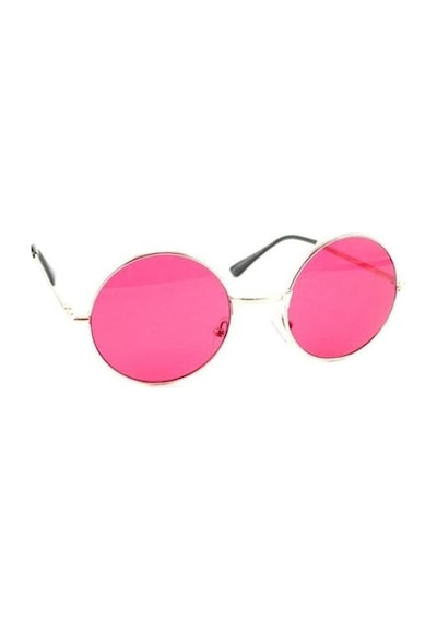 John Lennon Güneş Gözlüğü Yuvarlak Pembe Camlı 