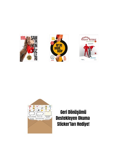 Şampiyon Sözleri + Her Şey Seninle Başlar + İnsan İsterse - Azmin Zaferi Öyküleri 5 + Okuma Sticker'ları