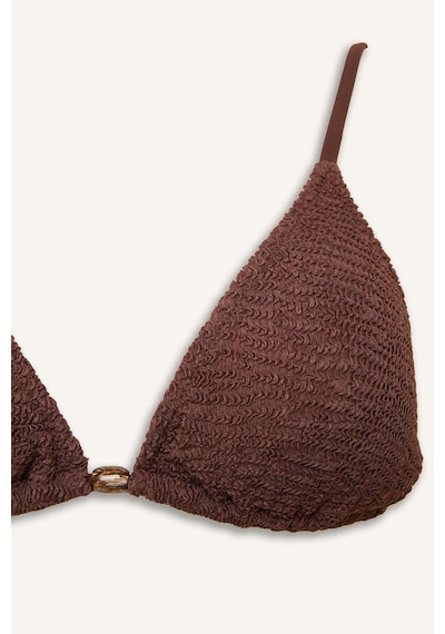 Defacto Regular Fıt Kırışık Dokulu Kumaş Kahverengi Bikini Üstü E0205ax26smbn341 Kahve-bn341
